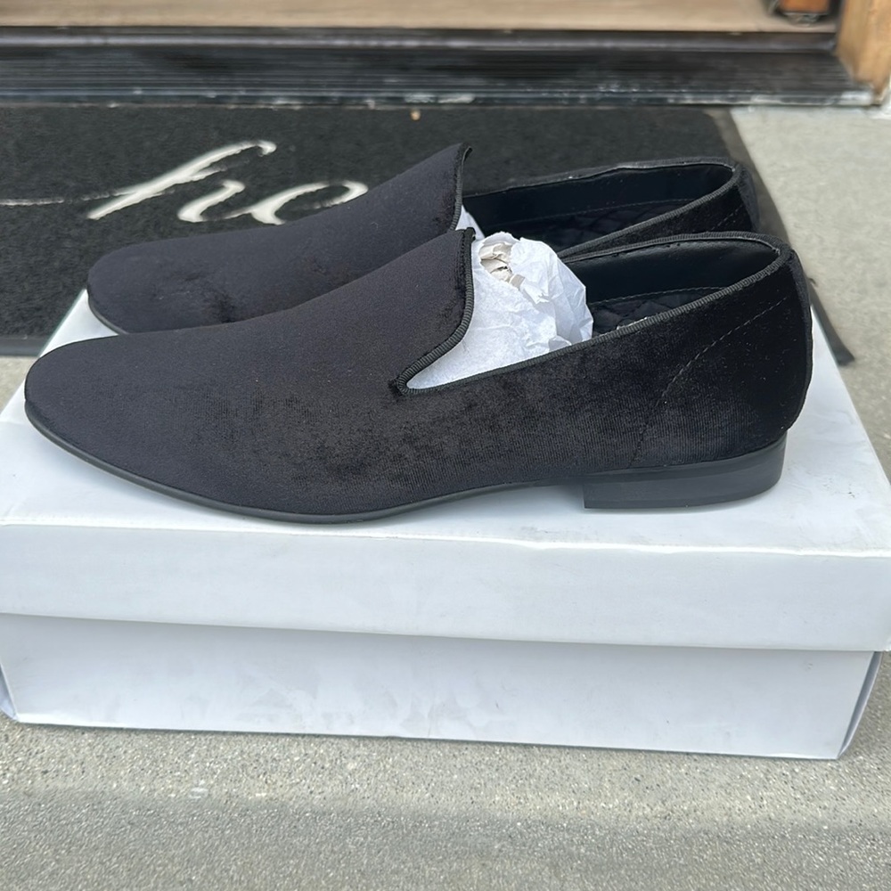 Men’s Steve Madden Laight Blk Velvet loafers Size 8.5